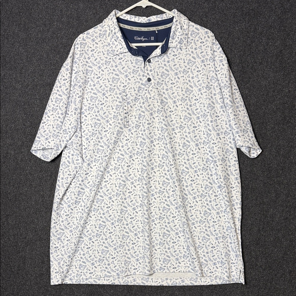 Walter Hagen Perfect 11 Mens XXL Dad Day Golf Polo Shirt Crisp White MGA11453 - Picture 3 of 8